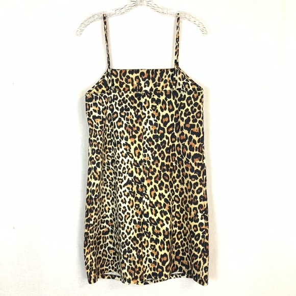 Zara Leopard Strappy Mini Dress NWT - Picture 4 of 8